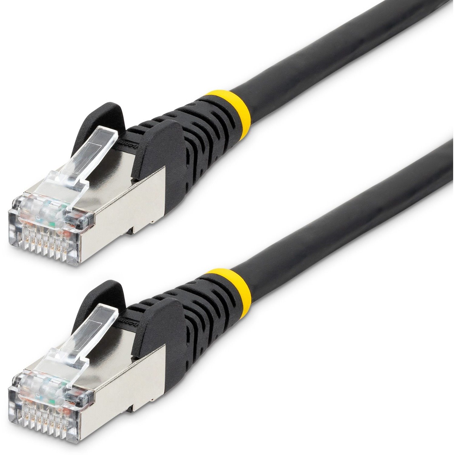 StarTech.com 7m CAT6a Ethernet Cable, Black Low Smoke Zero Halogen (LSZH) 10 GbE 100W PoE S/FTP Snagless RJ-45 Network Patch Cord