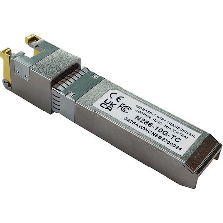 Tripp Lite by Eaton Cisco-Compatible SFP+ Transceiver - 10Gbps, Copper, RJ45, Cat6a, 98 ft. (30 m)