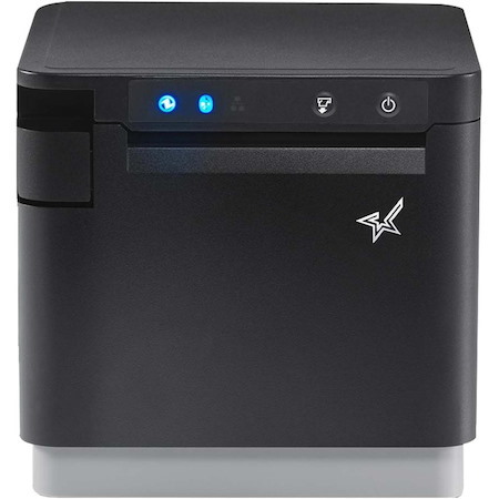 Star Micronics mC-Print3, Thermal, WLAN, Ethernet (LAN), USB, Lightning, CloudPRNT - 3" Receipt Printer - 250mm/sec - Monochrome - Auto Cutter - Black Color - External Power Supply Included