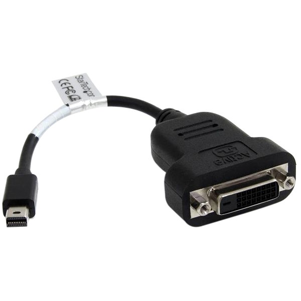 StarTech.com Mini DisplayPort to DVI Adapter, Active Mini DisplayPort to DVI-D Adapter Converter, 1080p Video, mDP to DVI Monitor/Display