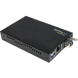 StarTech.com Multimode (MM) LC Fiber Media Converter for 1Gbe Network - 550m Range - Gigabit Ethernet - 850nm - with SFP Transceiver (ET91000LC2)