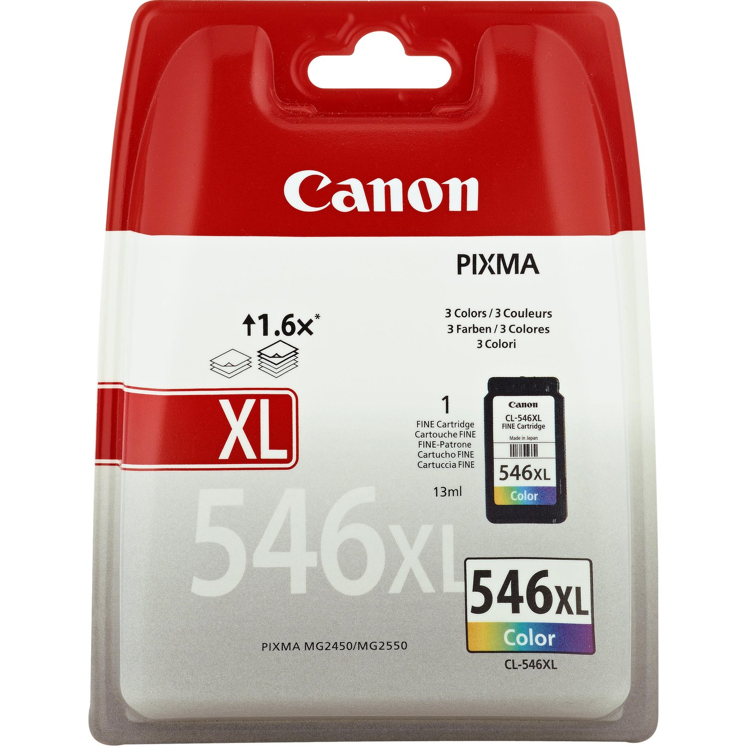 Canon CL-546XL Original Inkjet Ink Cartridge - Cyan, Magenta, Yellow - 1 Each