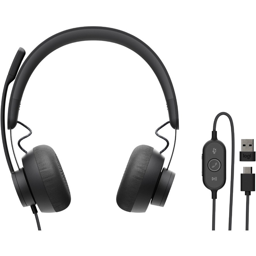 Logitech Zone 750 Wired Over-the-head Stereo Headset - Graphite