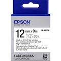 Epson LabelWorks Strong Adhesive LK Tape Cartridge ~1/2" Black on White