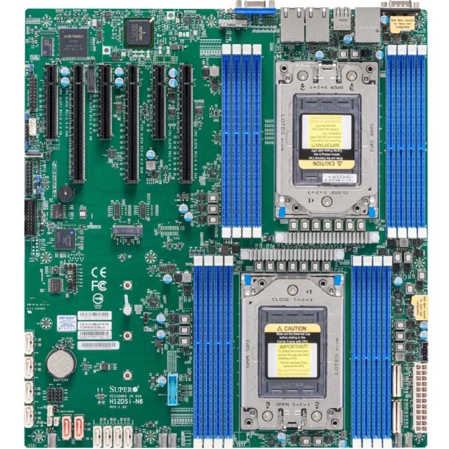 Supermicro H12DSI-N6 Server Motherboard - AMD Chipset - Socket SP3 - Extended ATX