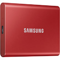 Samsung T7 MU-PC500R/AM 500 GB Portable Solid State Drive - External - PCI Express NVMe - Metallic Red