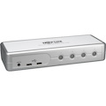 Tripp Lite by Eaton 4-Port Desktop Compact DVI/USB KVM Switch w/ Audio & Cables