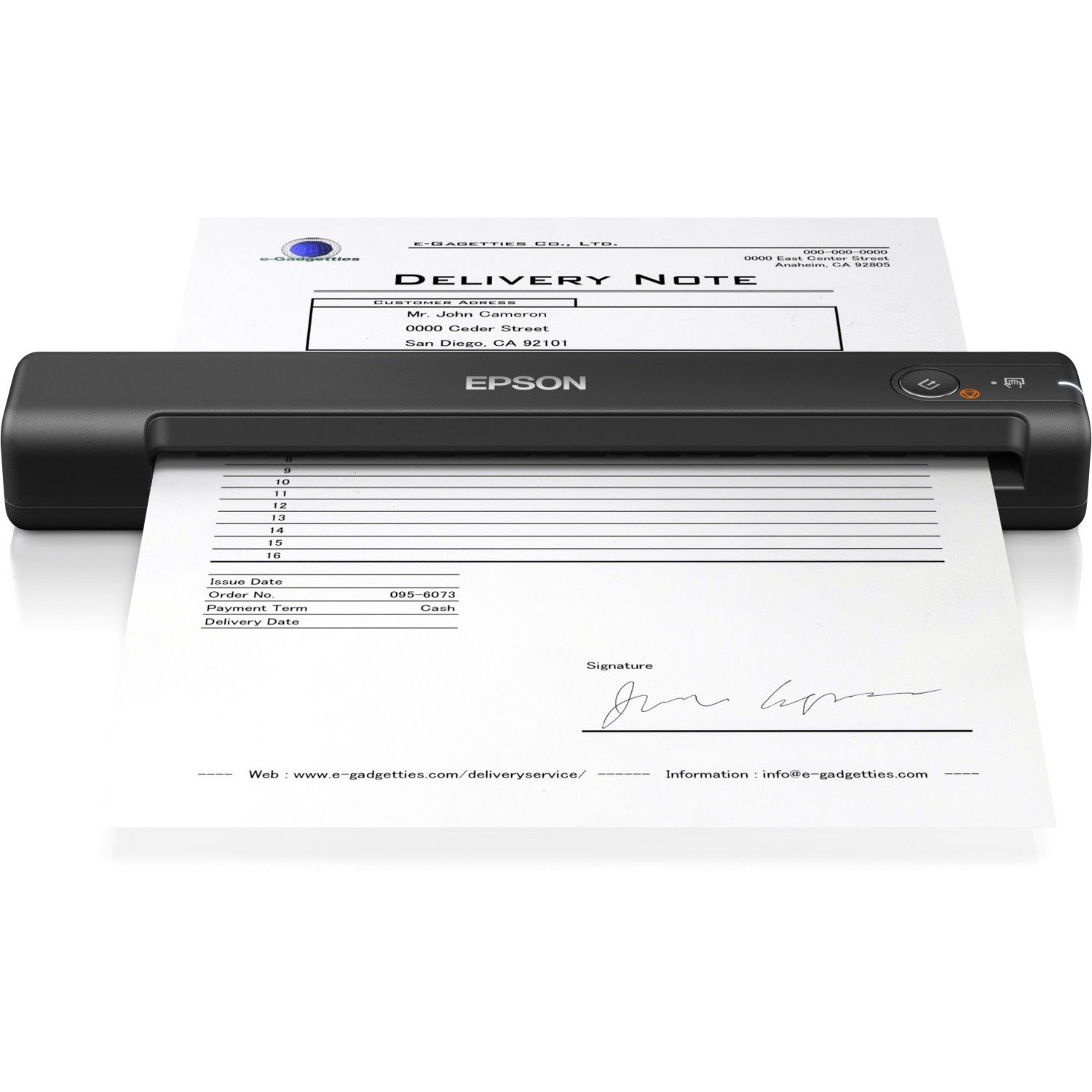 Epson WorkForce ES-50 Sheetfed Scanner - 600 dpi Optical