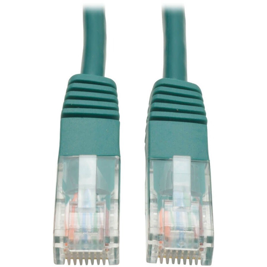 Eaton Tripp Lite Series Cat5e 350 MHz Molded (UTP) Ethernet Cable (RJ45 M/M), PoE - Green, 15 ft. (4.57 m)