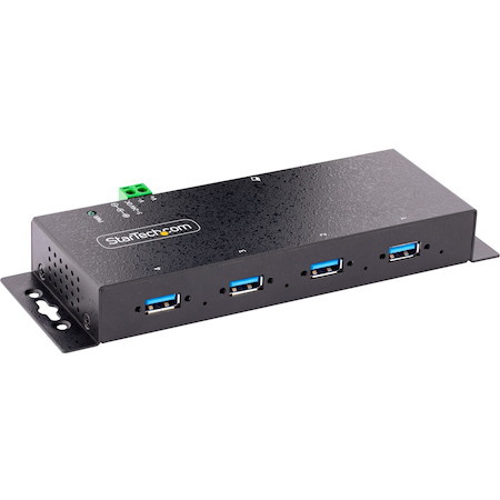 StarTech.com 4-Port Industrial USB 3.0 5Gbps Hub, Rugged USB Hub w/ ESD & Surge Protection, DIN/Wall/Desk Mountable, USB-A Expansion Hub
