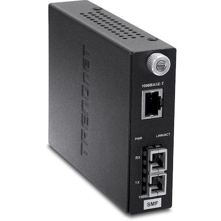 TRENDnet 1000Base-T to 1000Base-LX Single Mode Fiber Converter (20KM)