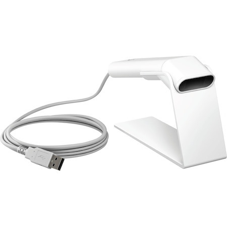 HP ElitePOS Handheld Barcode Scanner - Cable Connectivity - Ceramic White