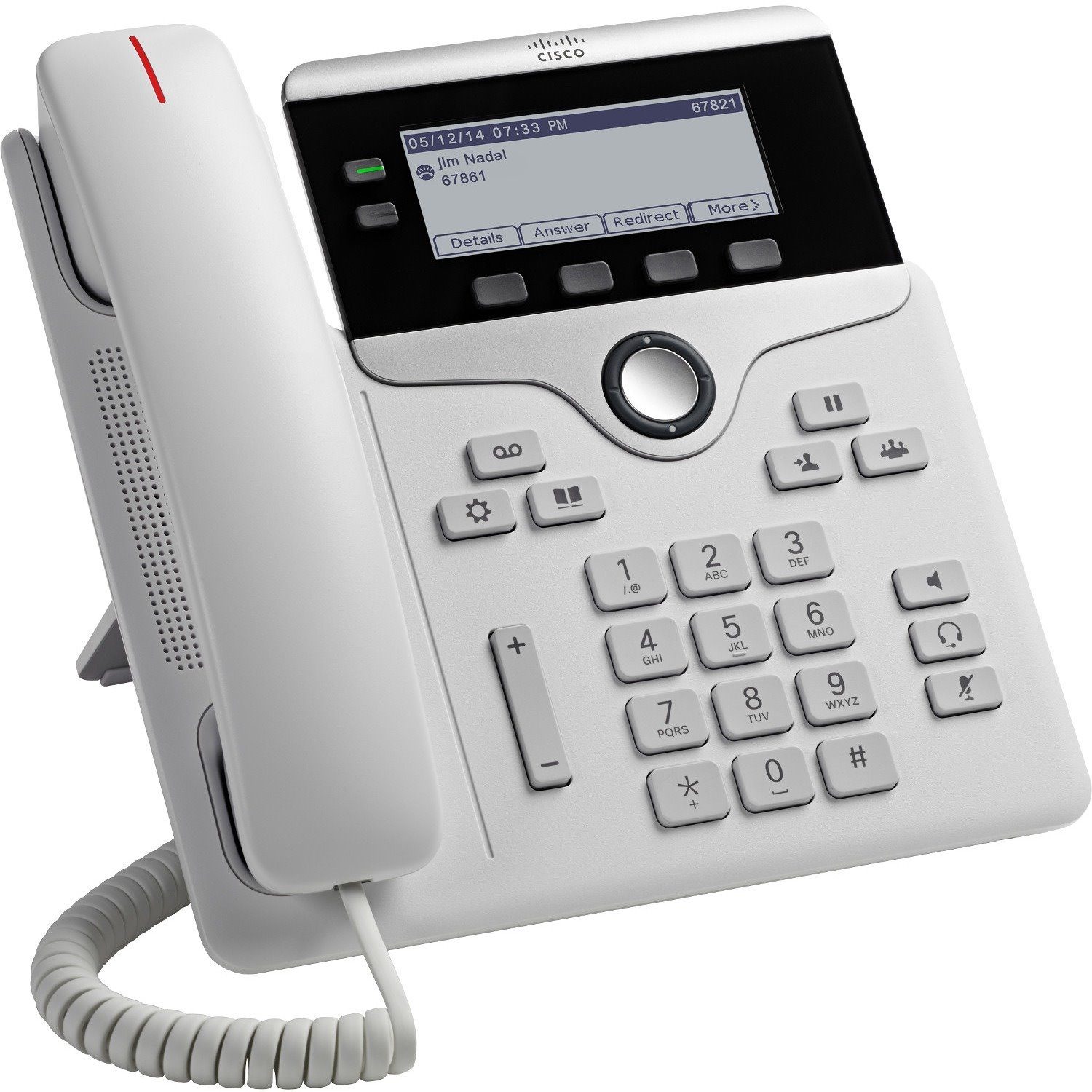 Cisco 7821 IP Phone - Refurbished - Corded - Wall Mountable, Desktop - White