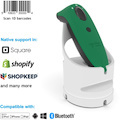 Socket Mobile SocketScan&reg; S730, Laser Barcode Scanner, Green & White Charging Dock