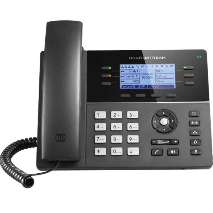 Grandstream GXP1760 IP Phone - Corded - Desktop, Wall Mountable - Black