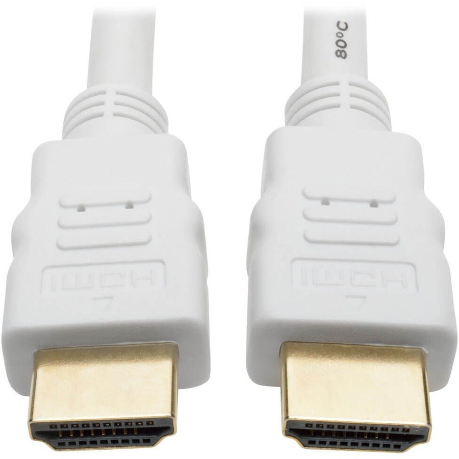 Eaton Tripp Lite Series High-Speed HDMI Cable (M/M) - 4K, Gripping Connectors, White, 10 ft. (3.1 m)