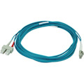 Monoprice 10Gb Fiber Optic Cable, LC/SC, Multi Mode, Duplex - 5 Meter (50/125 Type) - Aqua