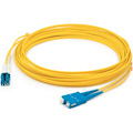 AddOn 20m LC (Male) to SC (Male) Yellow OS2 Duplex Fiber OFNR (Riser-Rated) Patch Cable