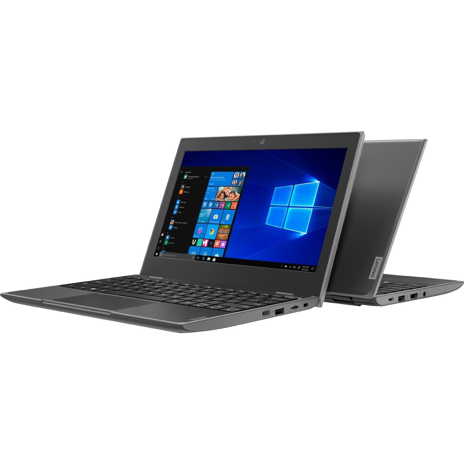 Lenovo 100e Windows 2nd Gen 82GJ0004US 11.6" Netbook - HD - AMD 3015e - 4 GB - 64 GB Flash Memory - English (US) Keyboard - Black