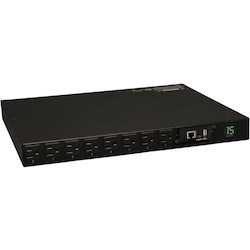 Tripp Lite by Eaton 1.4kW Single-Phase Switched PDU - LX Interface, 120V Outlets (16 5-15R), 5-15P, 120V Input, 12 ft. (3.66 m) Cord, 1U Rack-Mount, TAA