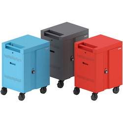 Bretford CUBE Cart Mini Charging Cart AC for 20 Devices, Red Paint
