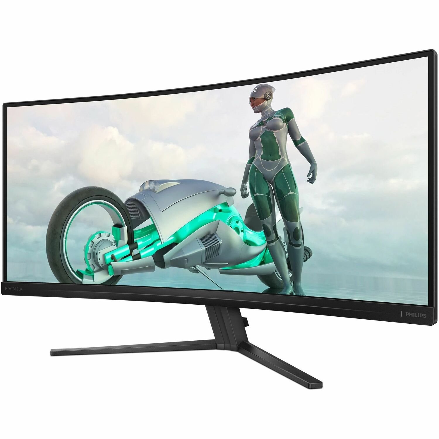 Evnia 34M2C3500L 34" Class WQHD Curved Screen Gaming LED Monitor - 21:9 - Textured Charcoal