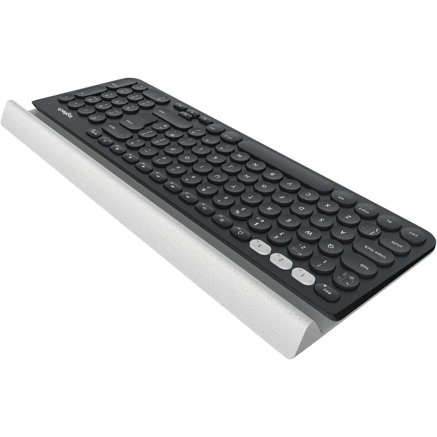 Logitech K780 Keyboard - Wireless Connectivity - USB Interface - QWERTY Layout - White