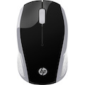 HP 200 Mouse - Radio Frequency - USB - Optical - 3 Button(s) - Pike Silver