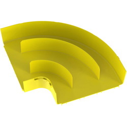 Panduit FiberRunner&reg; Horizontal Right-Angle, 90&deg;, 12x4, Yellow