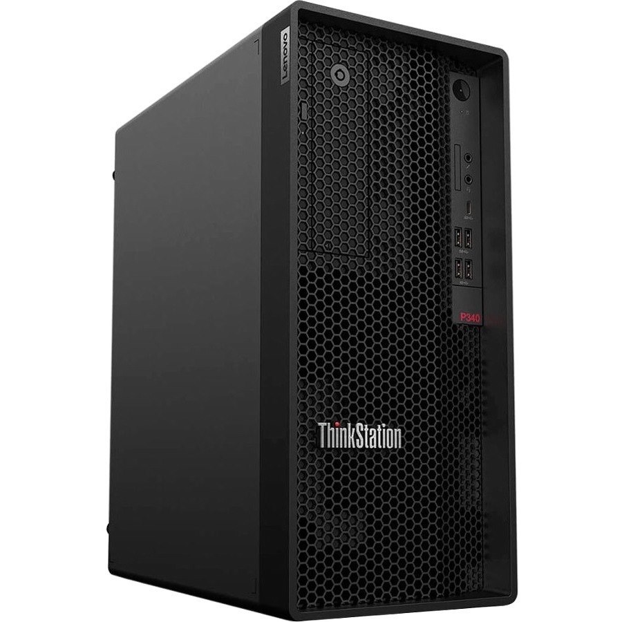 Lenovo ThinkStation P340 30DH000NUS Workstation - 1 x Intel Hexa-core (6 Core) i5-10500 3.10 GHz - 16 GB DDR4 SDRAM RAM - 512 GB SSD - Tower - Raven Black