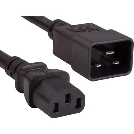 ENET C13 to C14 3ft Black Power Cord / Cable 250V 14 AWG 15A NEMA IEC-320 C13 to IEC-320 C20 3'