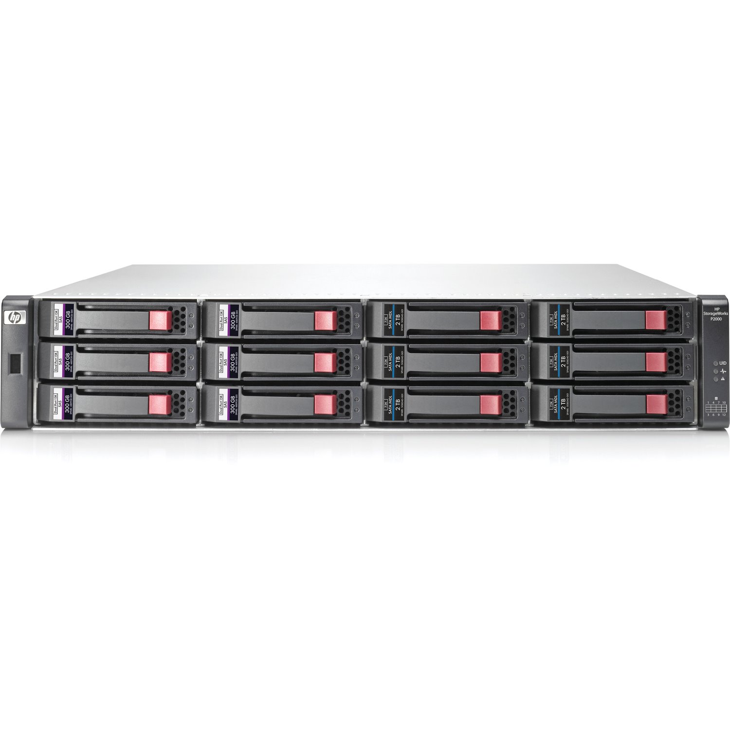 HPE StorageWorks P2000 G3 12 x Total Bays SAN Storage System - 2U Rack-mountable