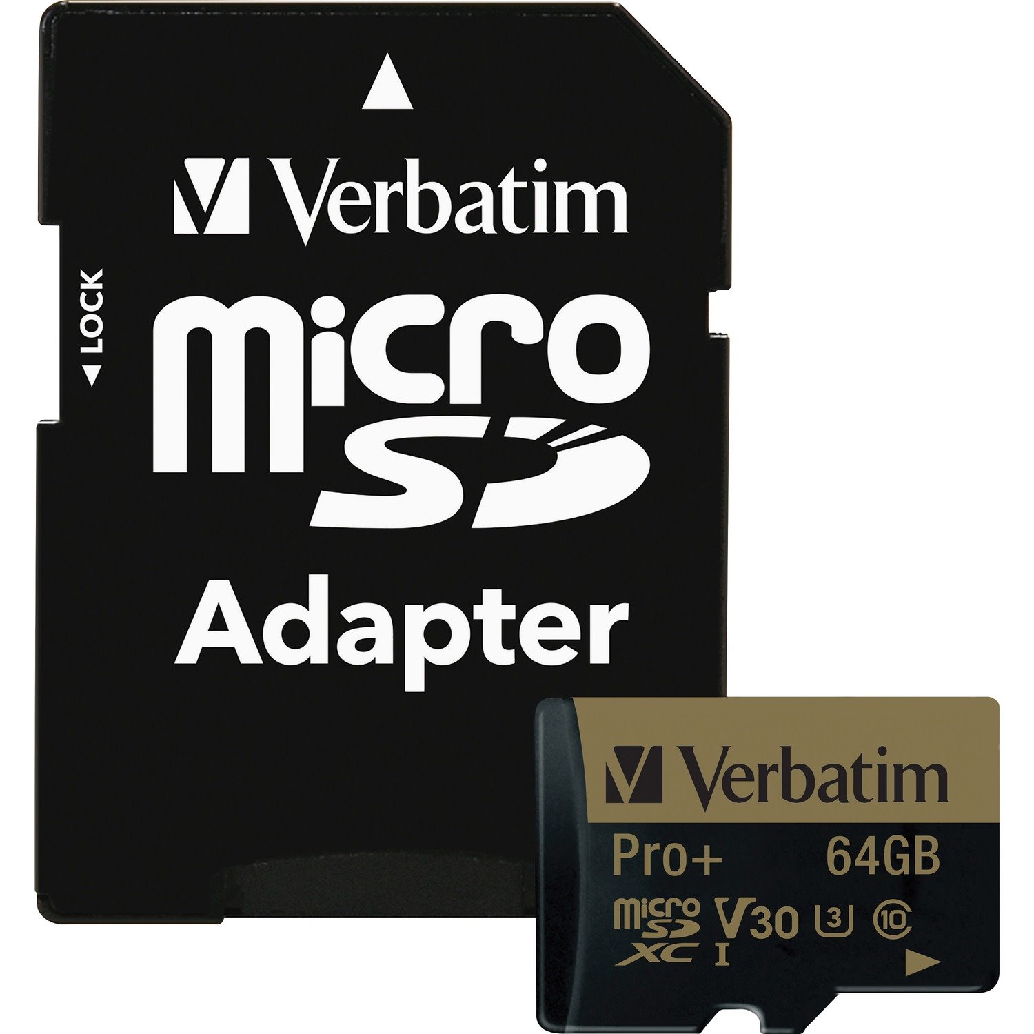 64GB Pro Plus 600X microSDHC Memory Card with Adapter, UHS-I V30 U3 Class 10