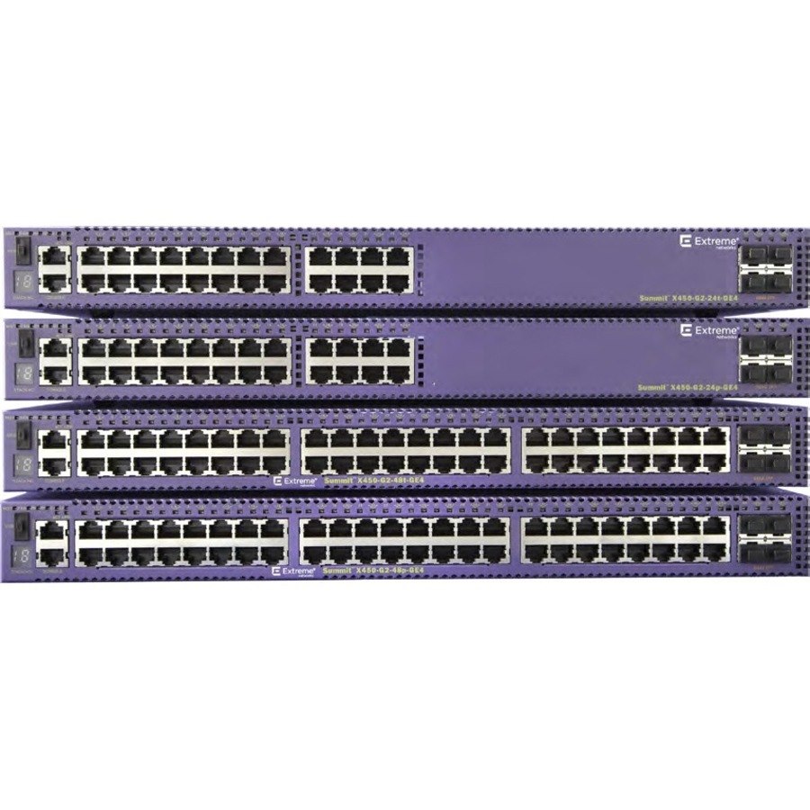 Extreme Networks Summit X450-G2-48t-GE4 48 Ports Manageable Ethernet Switch - Gigabit Ethernet - 10/100/1000Base-TX, 1000Base-X, 20GBase-X