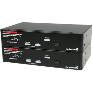 StarTech.com USB DVI KVM Extender Over Fiber 2km - Serial/Audio