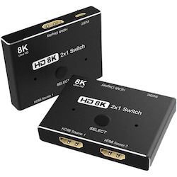 4XEM 2x1 8K 2-in 1-out HDMI Switch