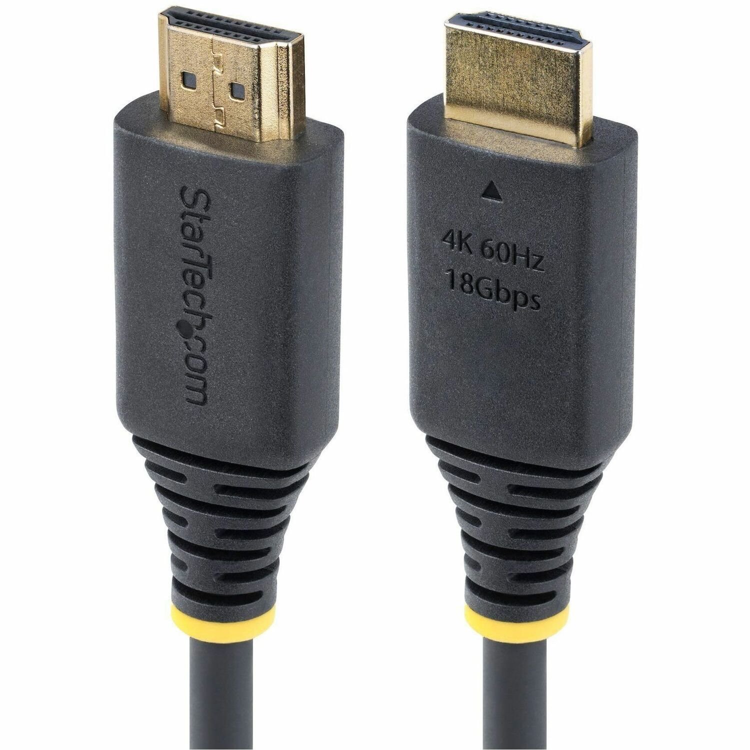 StarTech.com 30cm (1ft) High Speed HDMI Cable, 4K 60Hz/1440p 144Hz, 18Gbps, UHD HDMI 2.0 Cord, TPE Jacket