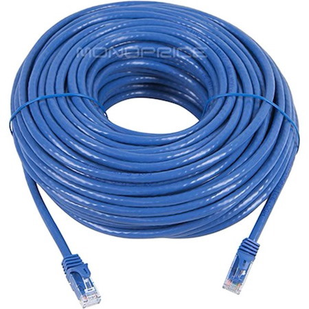 Monoprice FLEXboot Series Cat6 24AWG UTP Ethernet Network Patch Cable, 100ft Blue