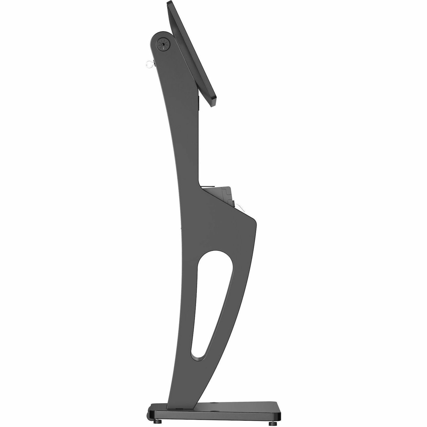 CTA Digital Sleek Floor Stand with Printer Slot for Touchscreen Monitors and Other Displays