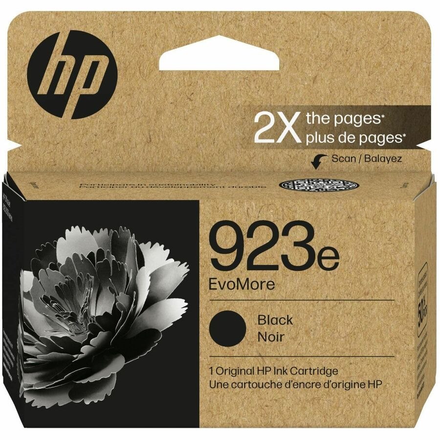 HP EvoMore 923e Original High Yield Inkjet Ink Cartridge - Black - 1 Each