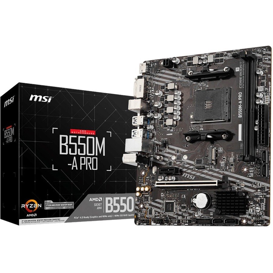 MSI B550M-A PRO Desktop Motherboard - AMD B550 Chipset - Socket AM4 - Micro ATX