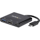 StarTech.com USB C Multiport Adapter with HDMI 4K & 1x USB 3.0 - PD - Mac & Windows - USB Type C All in One Video Adapter