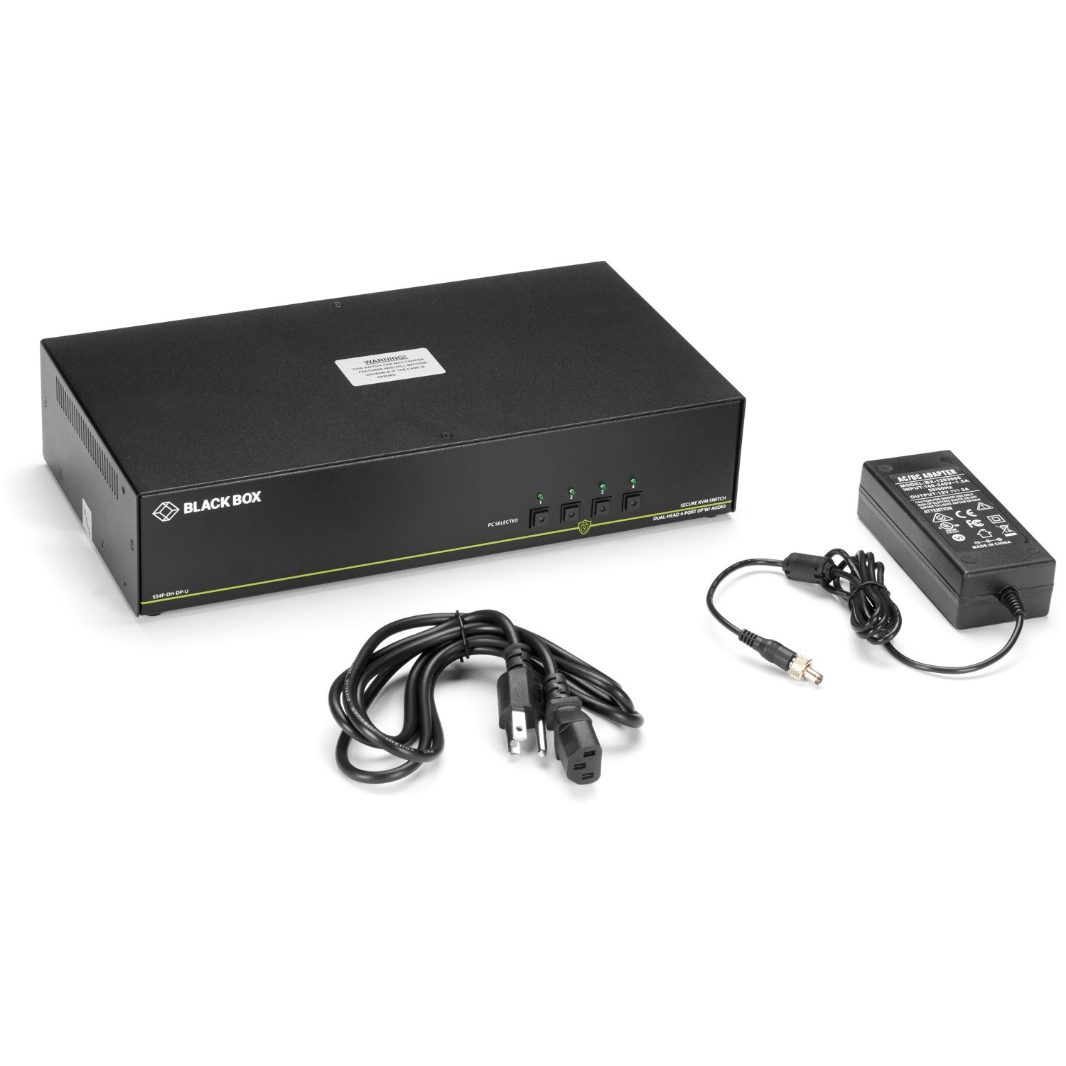 Black Box NIAP 3.0 Secure 4-Port Dual-Head HDMI KVM Switch