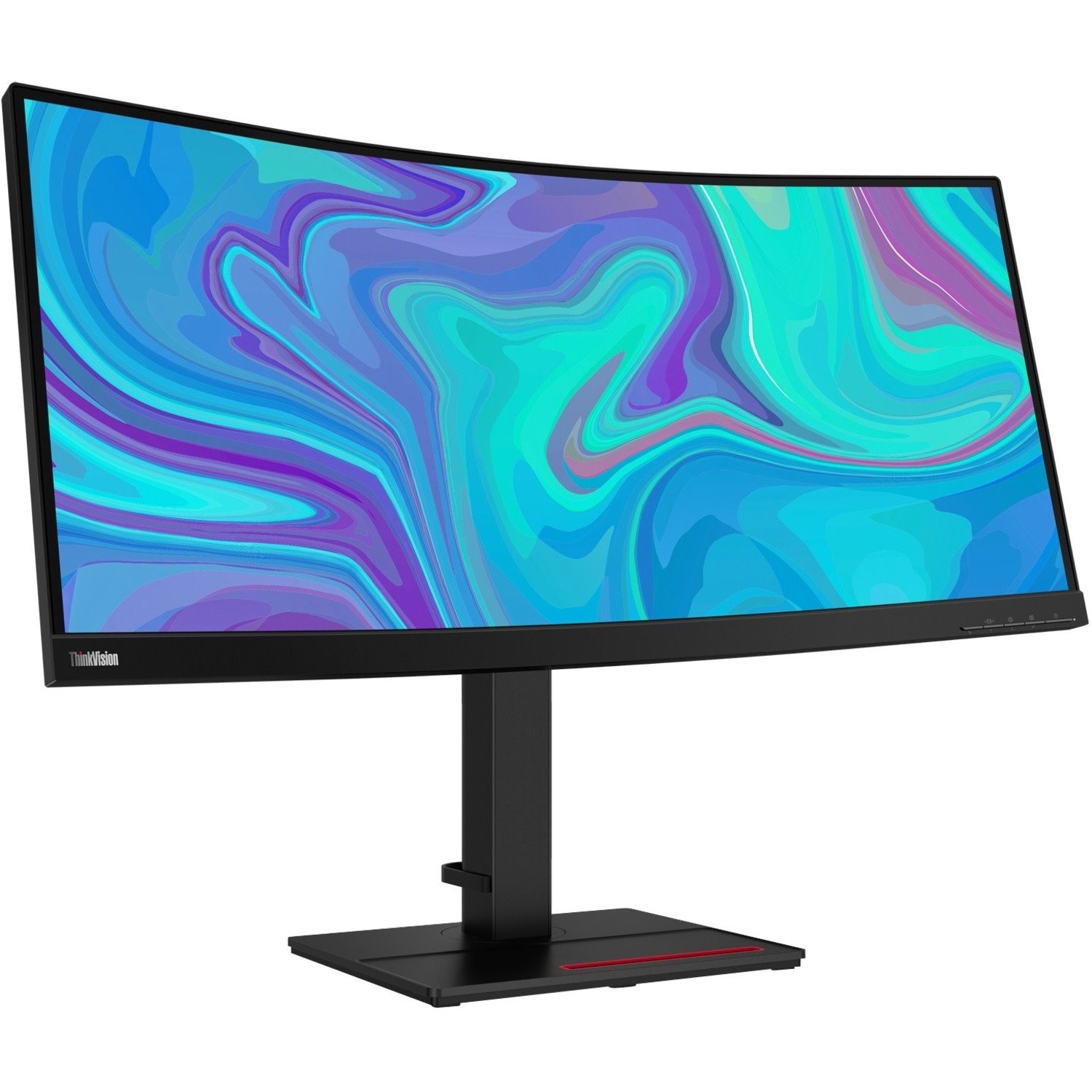 Lenovo ThinkVision T34w-20 34" Class WQHD Curved Screen LCD Monitor - 21:9 - Raven Black