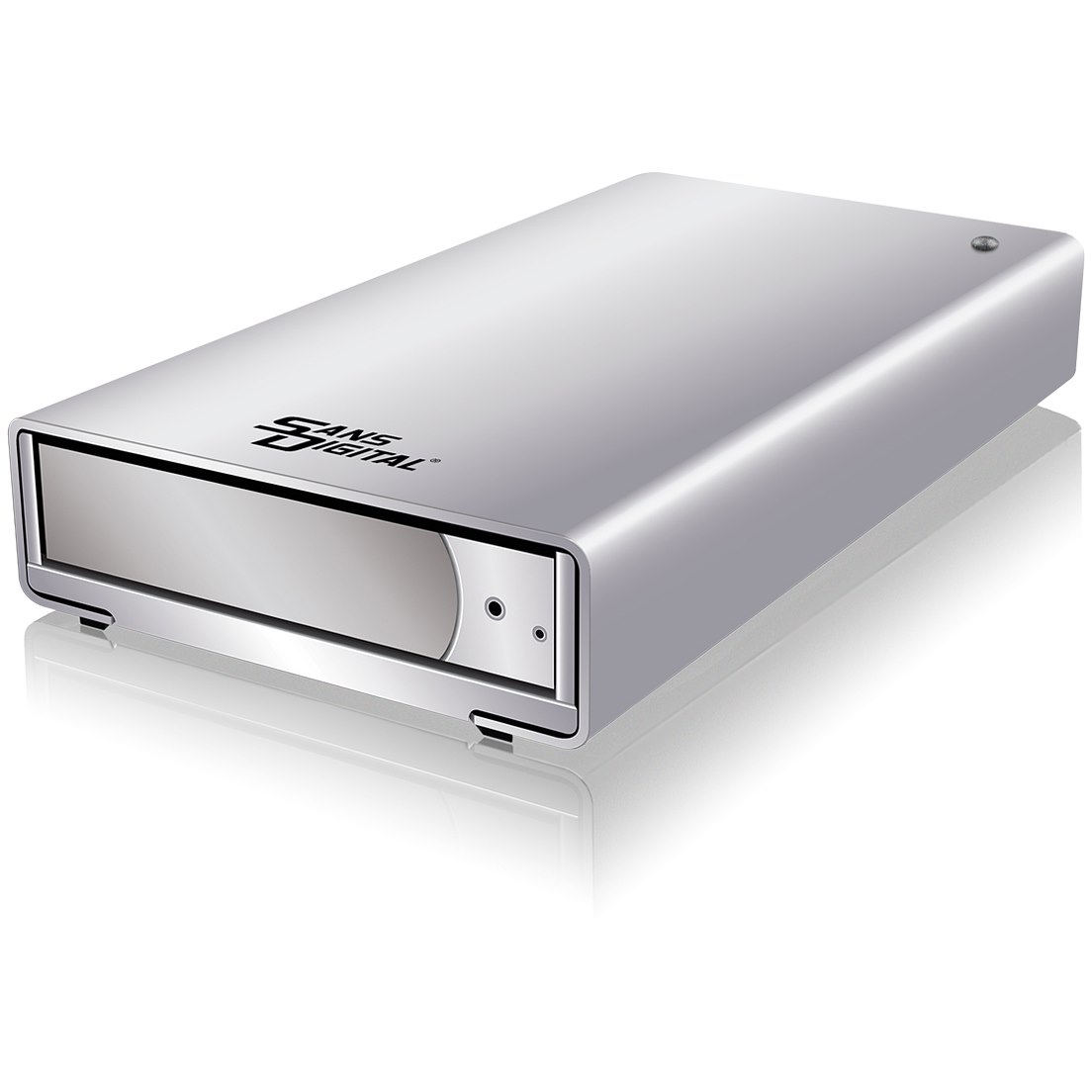 Sans Digital MobileSTOR MS1CT+ Drive Enclosure - FireWire/i.LINK 800, eSATA, USB 3.0 Host Interface External - Silver