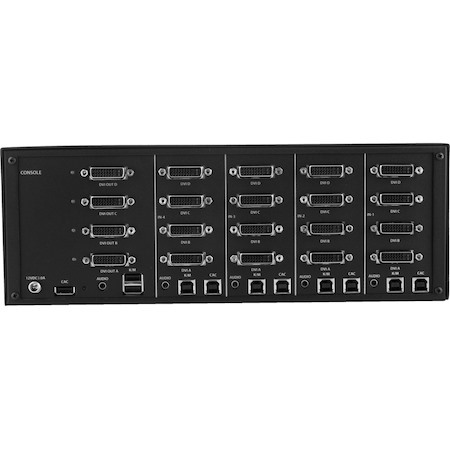 Black Box Secure KVM Switch, DVI-I, 4-Port, CAC NIAP 3.0 (Quad Head)