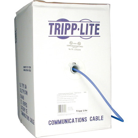 Eaton Tripp Lite Series Cat5e 350 MHz Stranded-Core (UTP) PVC Bulk Ethernet Cable - Blue, 1000 ft. (304.8 m), TAA