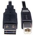 Eaton Tripp Lite Series Universal Reversible USB 2.0 Cable (Reversible A to B M/M), 10 ft. (3.05 m)