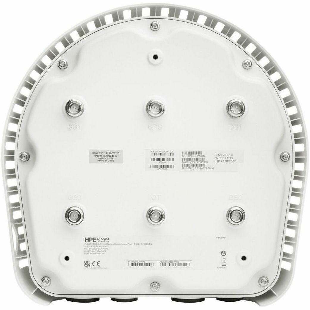 Aruba AP-674 Tri Band IEEE 802.11ax 3.90 Gbit/s Wireless Access Point - Outdoor