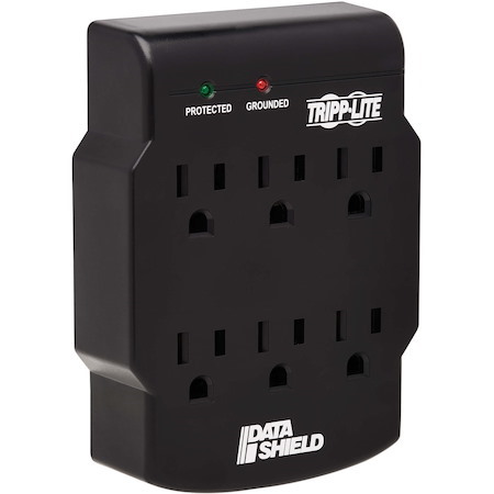 Tripp Lite by Eaton 6-Outlet Surge Protector, Direct Plug-In, 750 Joules, Diagnostic LED, Black